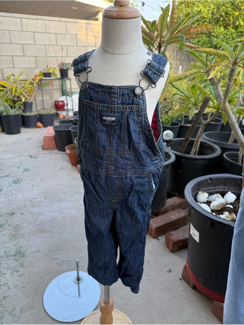 OshKosh B'gosh Dark Blue Denim Kids Overalls